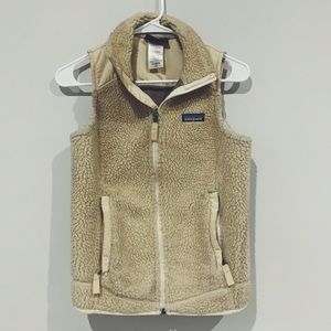 Beige Patagonia Fleece Vest (XS)